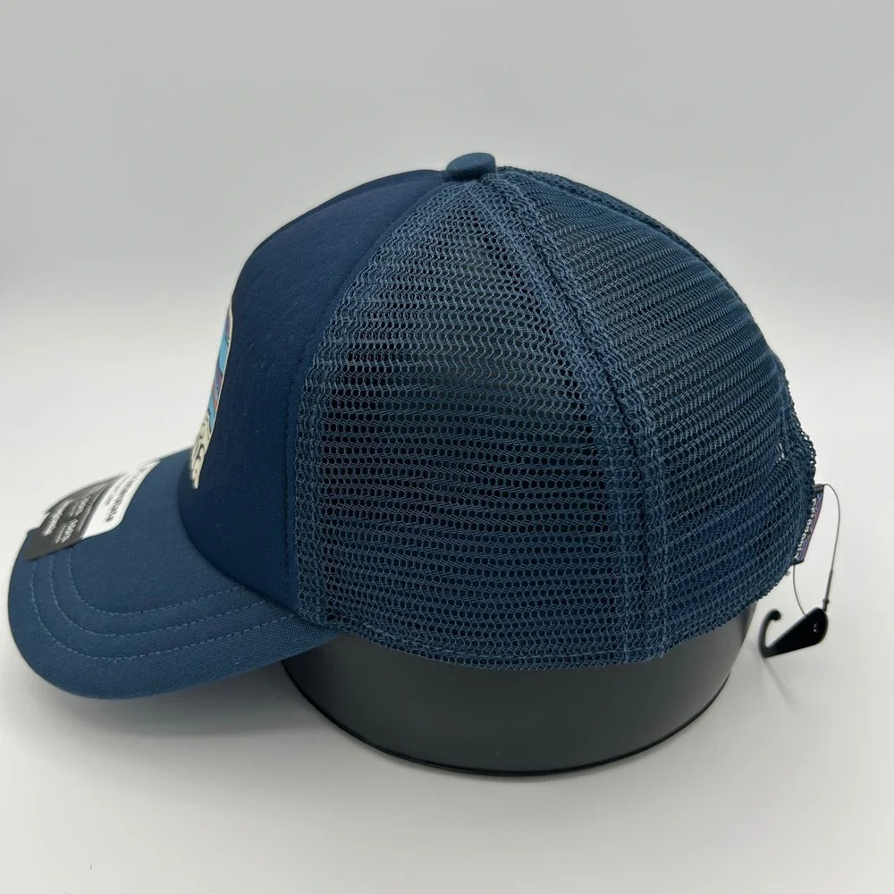 Patagonia Trucker Hat Fitz Roy Far Out Interstate Womens‎ OS Stone Blue Outdoors